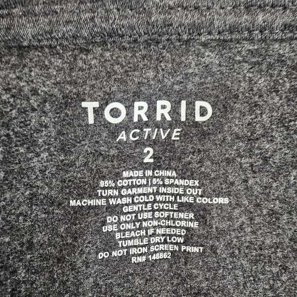 Torrid Active Full Zip Hoodie Gray Pink Floral Fleece Plus 2X - Picture 10 of 13